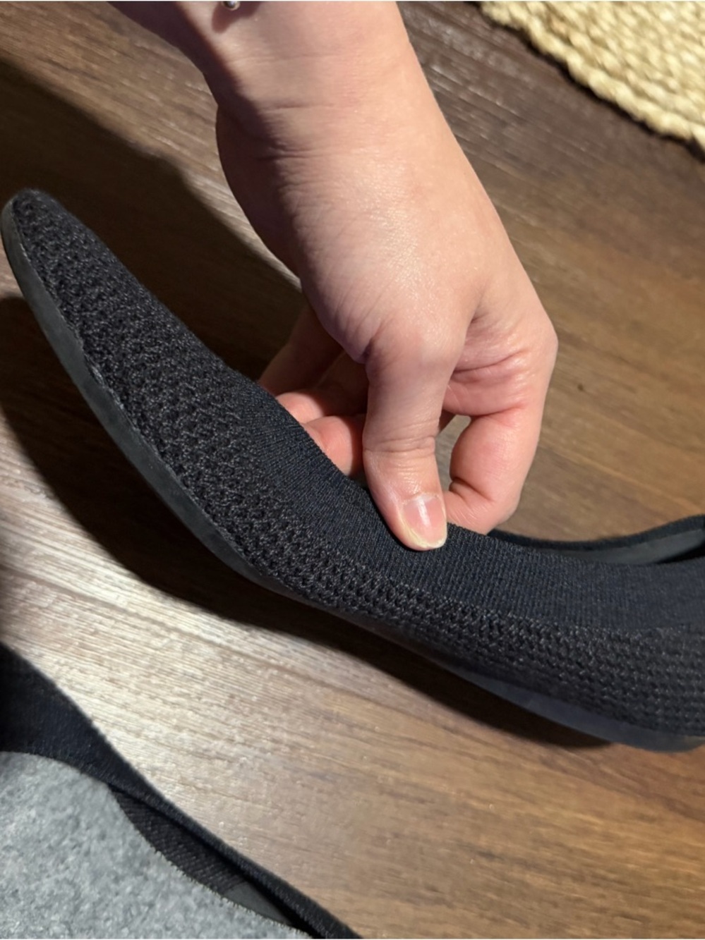Allbirds Women's Tree Breezer flat knit $109 casual knit black grey spring 8.5 - Picture 5 of 5